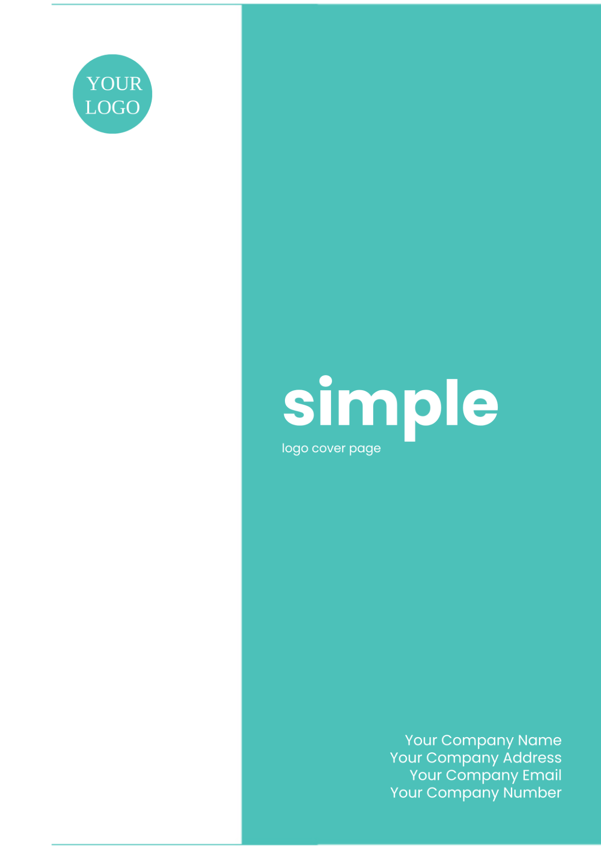 Simple Logo Cover Page