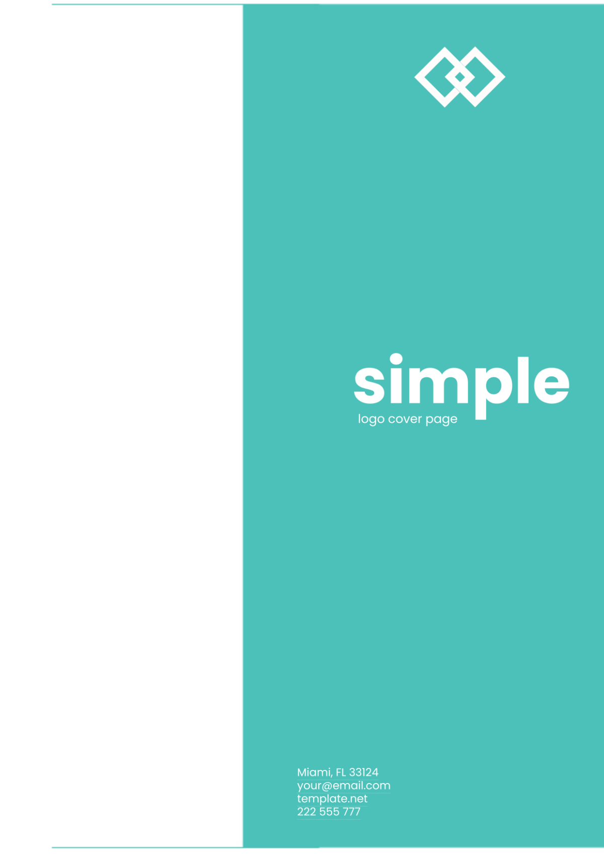 Simple Logo Cover Page Template