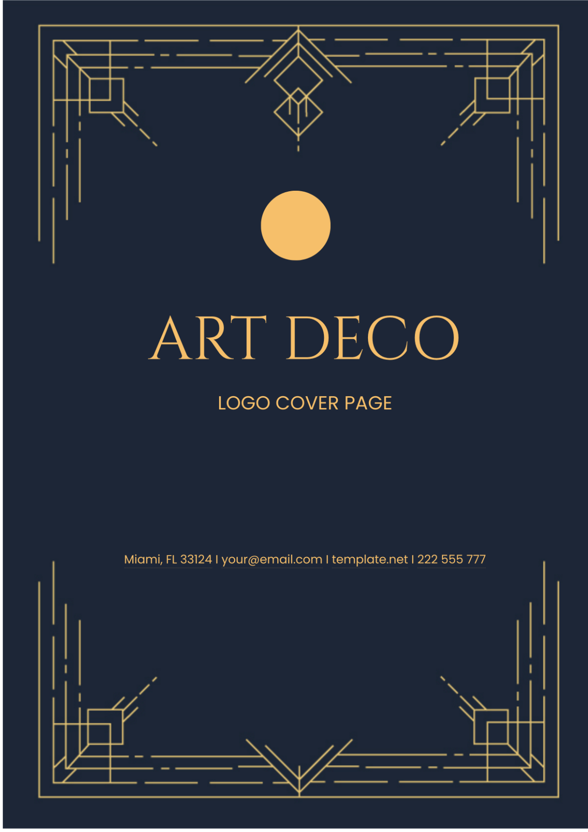 Art Deco Logo Cover Page Template