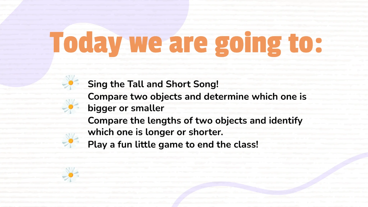 Free Comparing Sizes and Lengths of Object Template to Edit Online