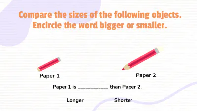 Free Comparing Sizes and Lengths of Object Template to Edit Online