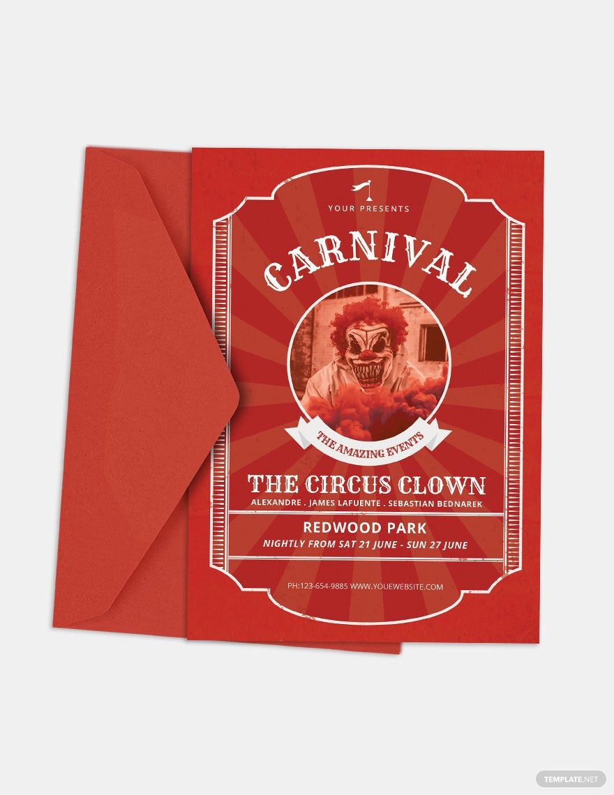 Circus Carnival Invitation Template