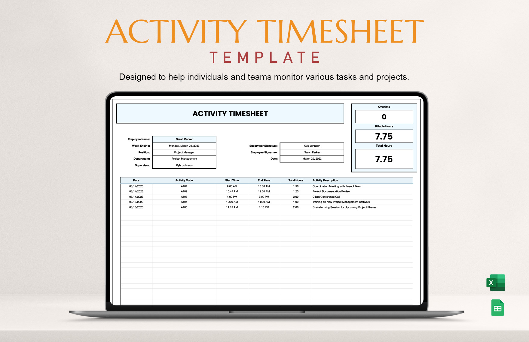 Activity Timesheet Template In Excel Google Sheets Download Activity Timesheet Template In Excel Google Sheets Download