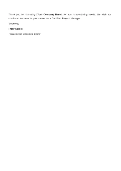 Free Credentialing Approval Letter Template to Edit Online