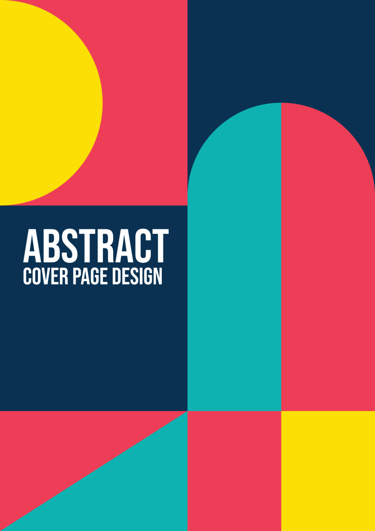 Abstract Cover Page Design Template
