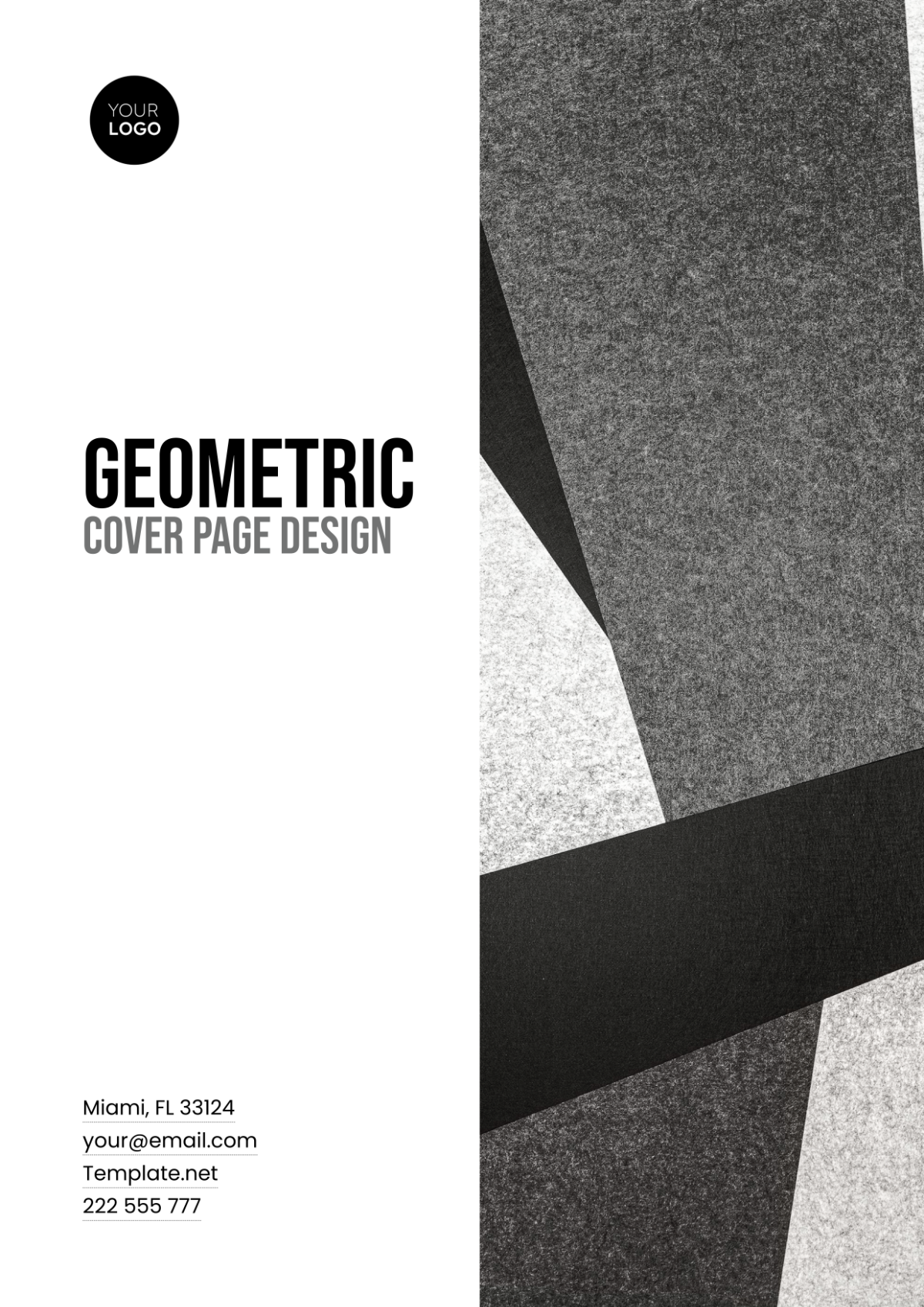 Geometric Cover Page Design Template