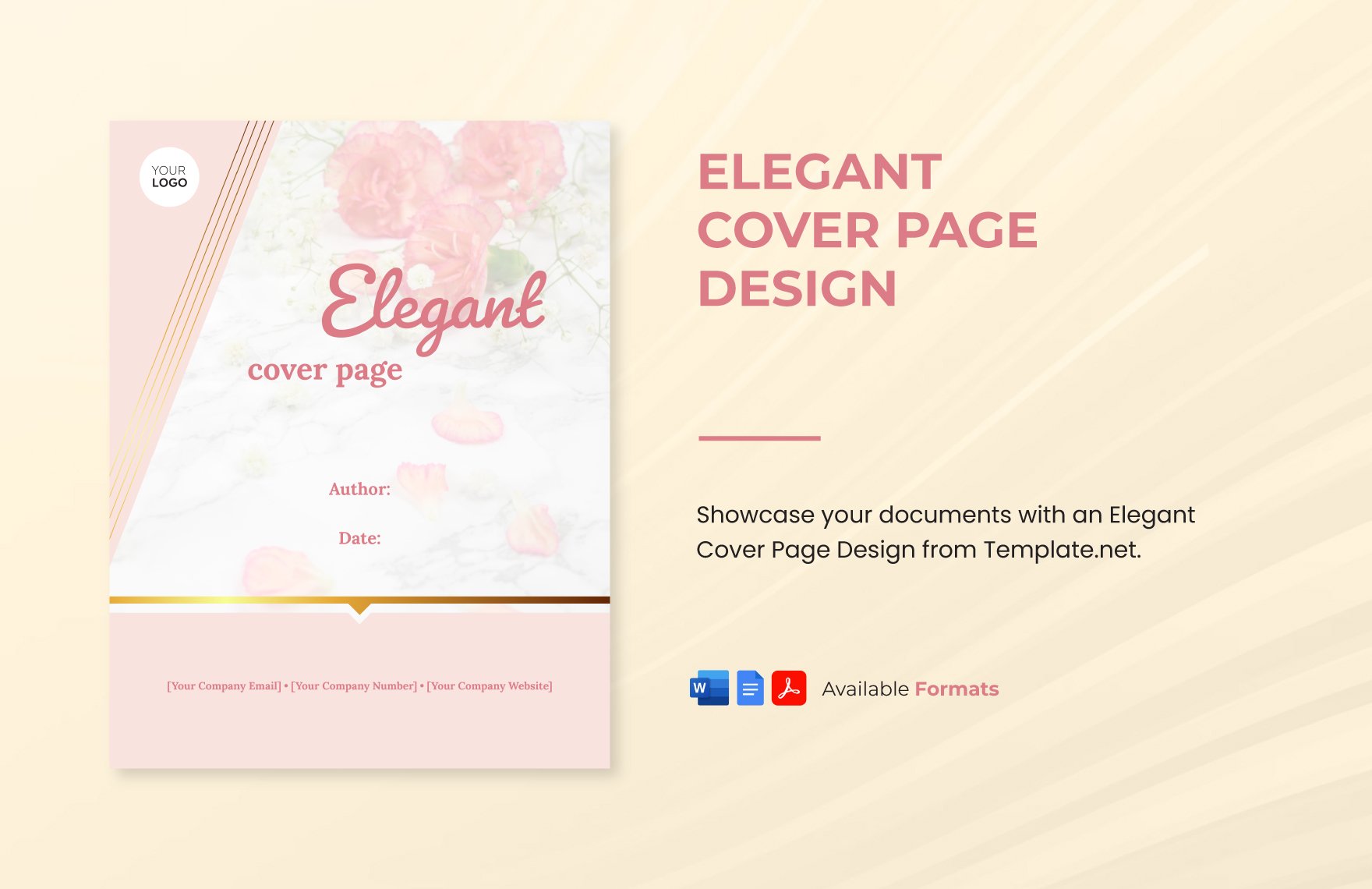 Free Elegant Cover Page Design in Word, Google Docs, PDF