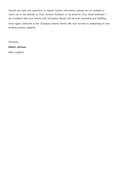 Free Corporate Welcome Letter Template to Edit Online