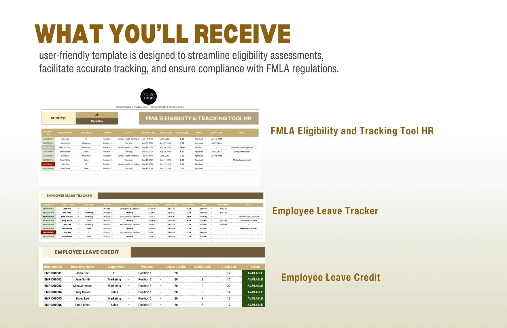 FMLA Eligibility and Tracking Tool HR Template