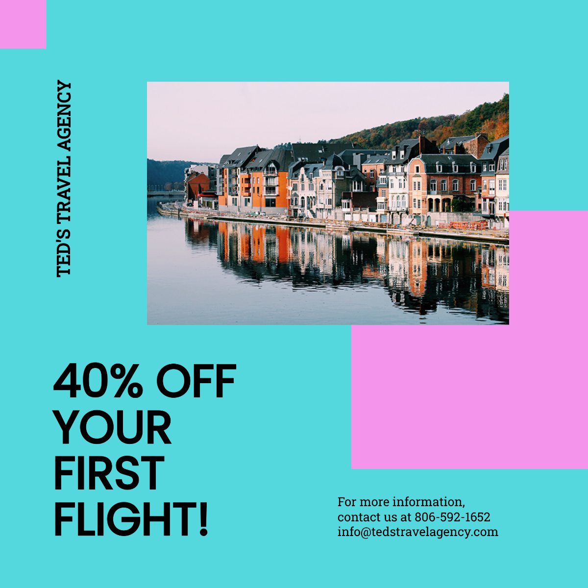 Free Airplane Travel Instagram Post Template
