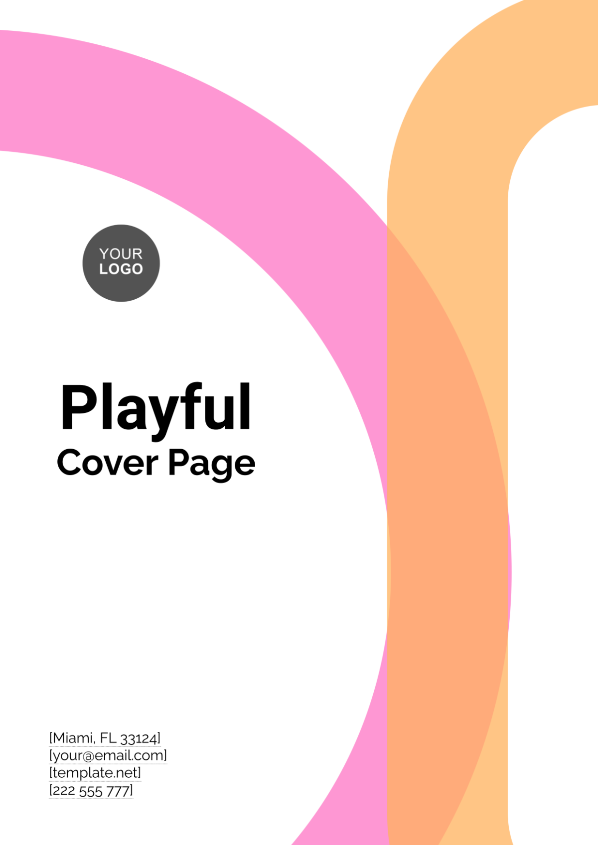 Playful Cover Page Design
