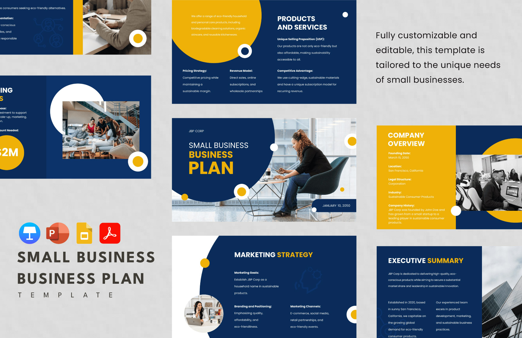 Small Business Business Plan Template in PowerPoint, PDF, Google Slides - Download | Template.net