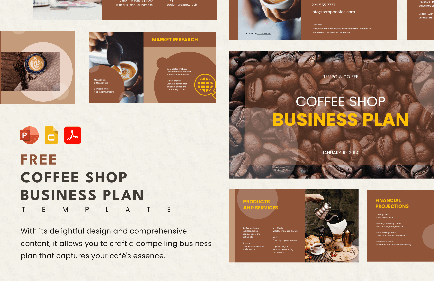 coffee shop business plan ppt free download