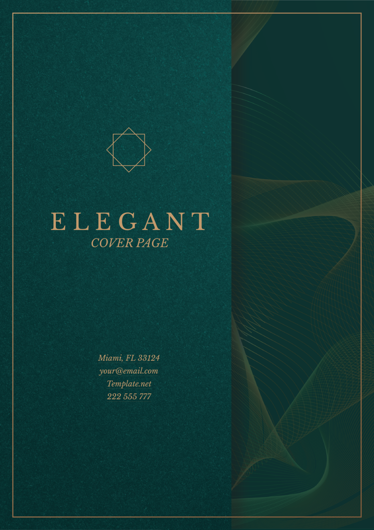 Elegant Heading Cover Page Template