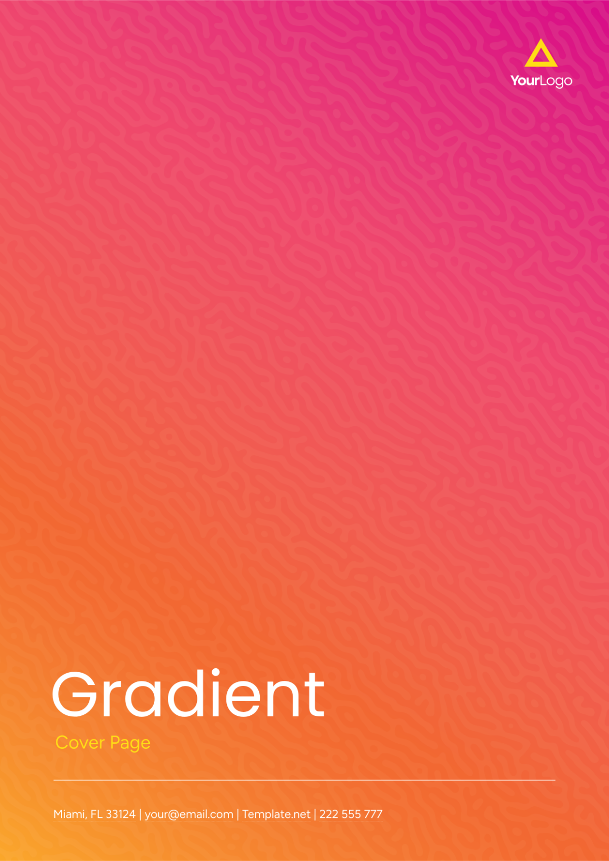 Free Gradient Heading Cover Page Template