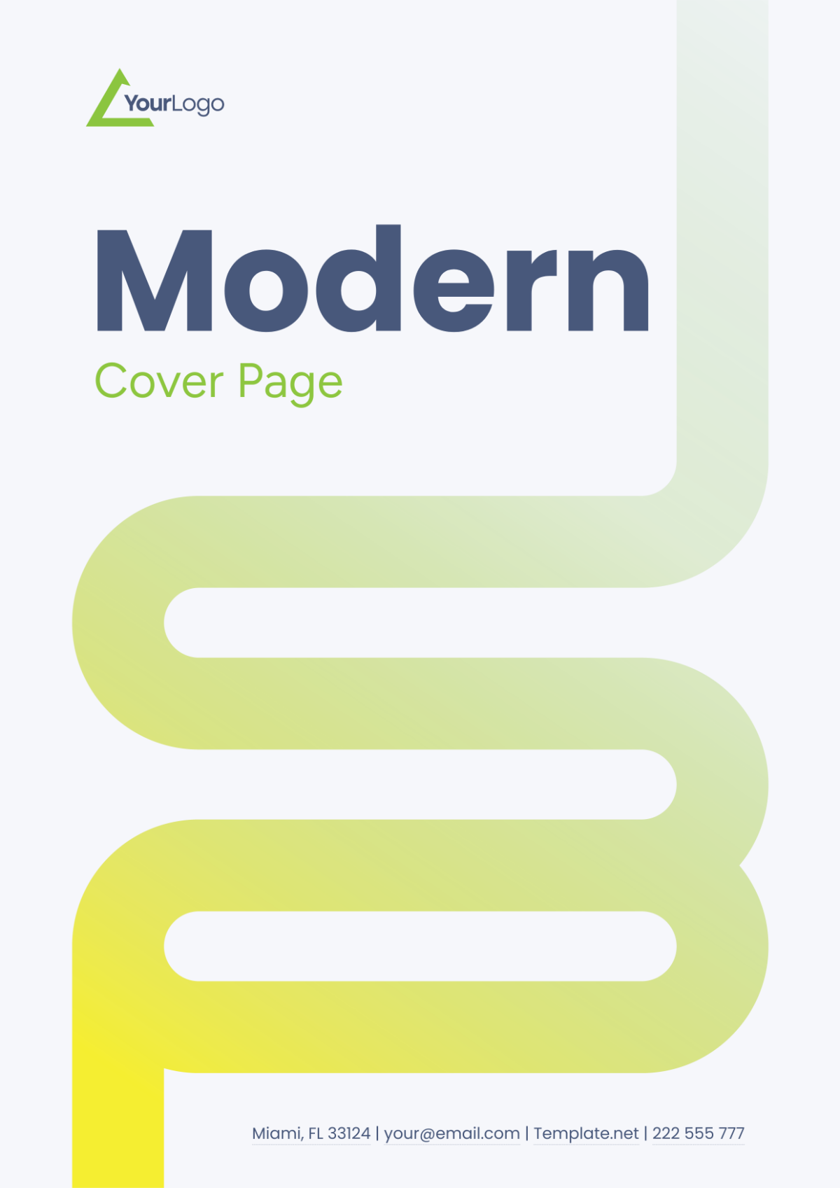 Free Modern Heading Cover Page Template
