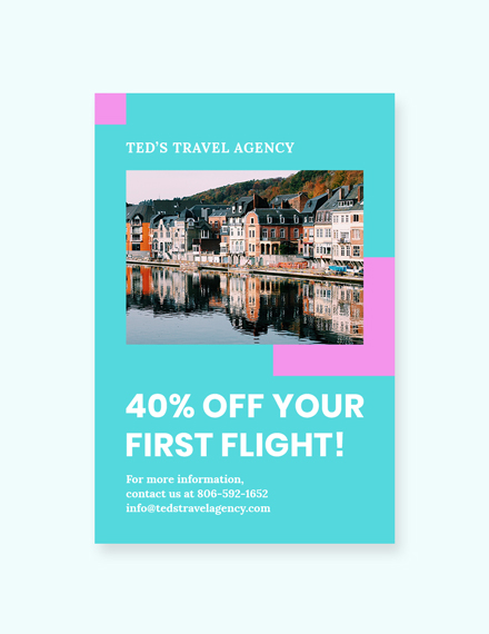 Free Airplane Travel Tumblr Post Template to Edit Online
