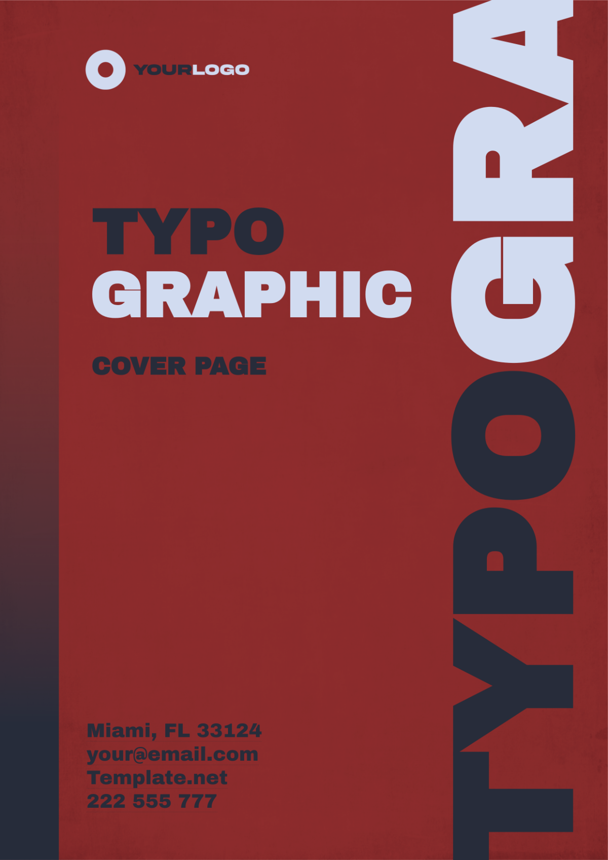 Free Typographic Heading Cover Page Template