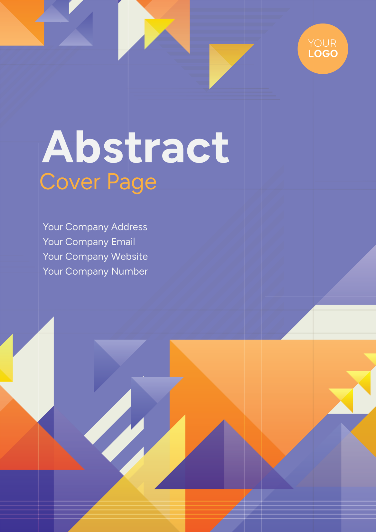 Abstract Heading Cover Page Template - Edit Online & Download