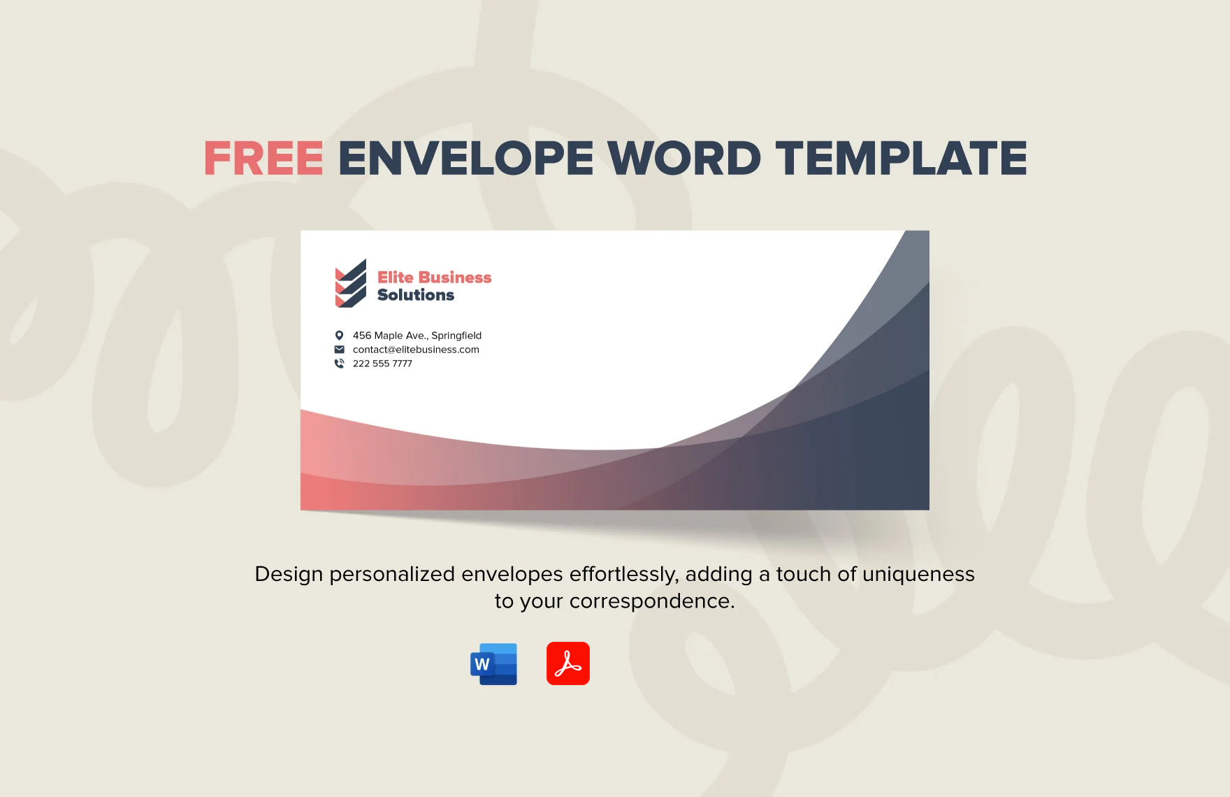 Free Envelope Word Template in Word, Google Docs, PDF