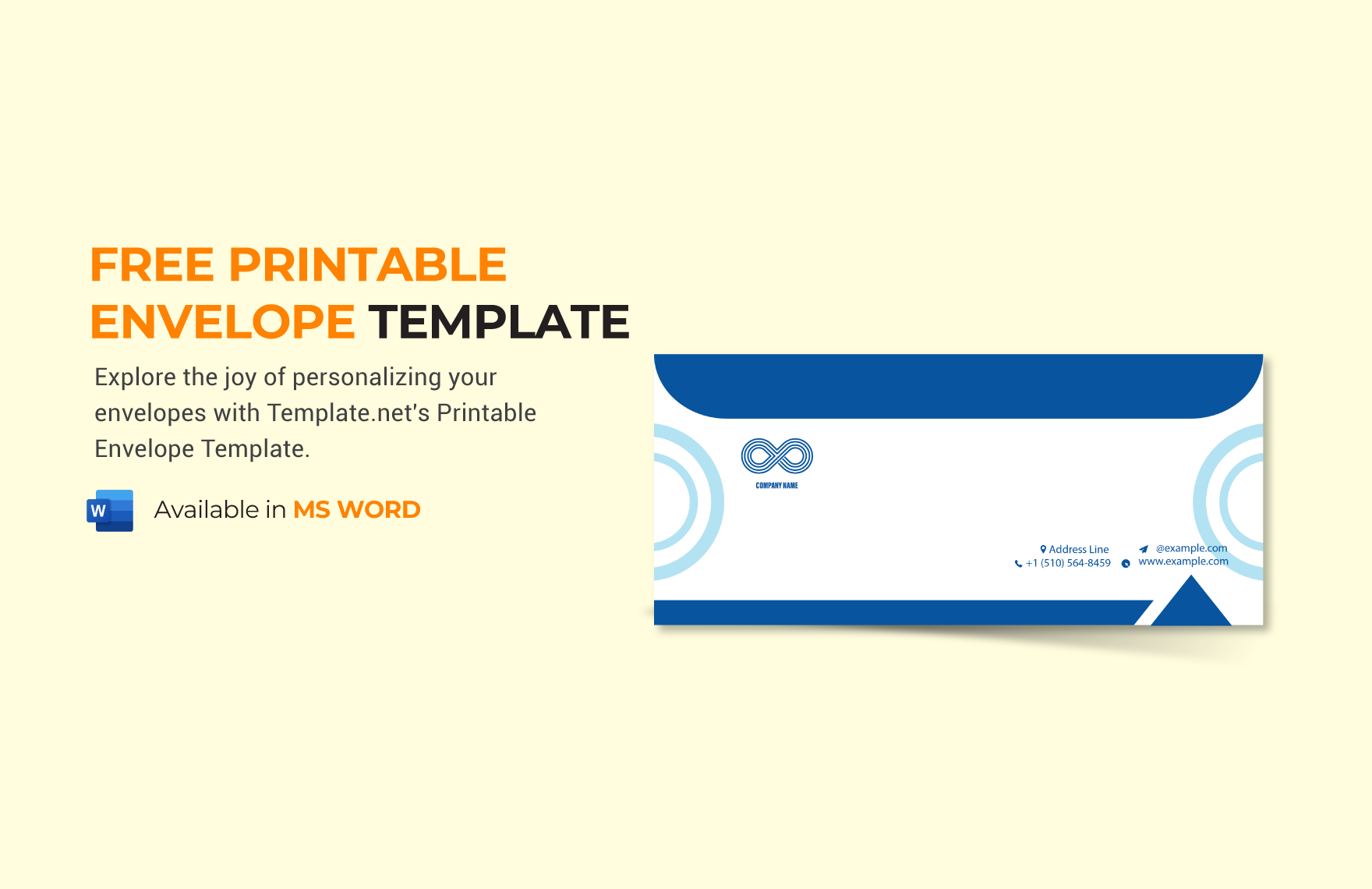 Printable Envelope in Word FREE Template Download Template net