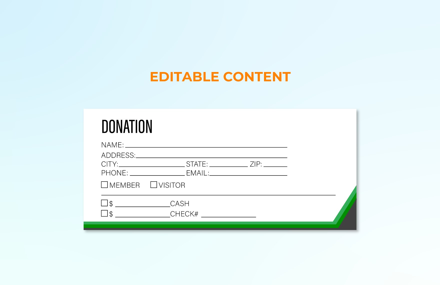 Donation Envelope Template