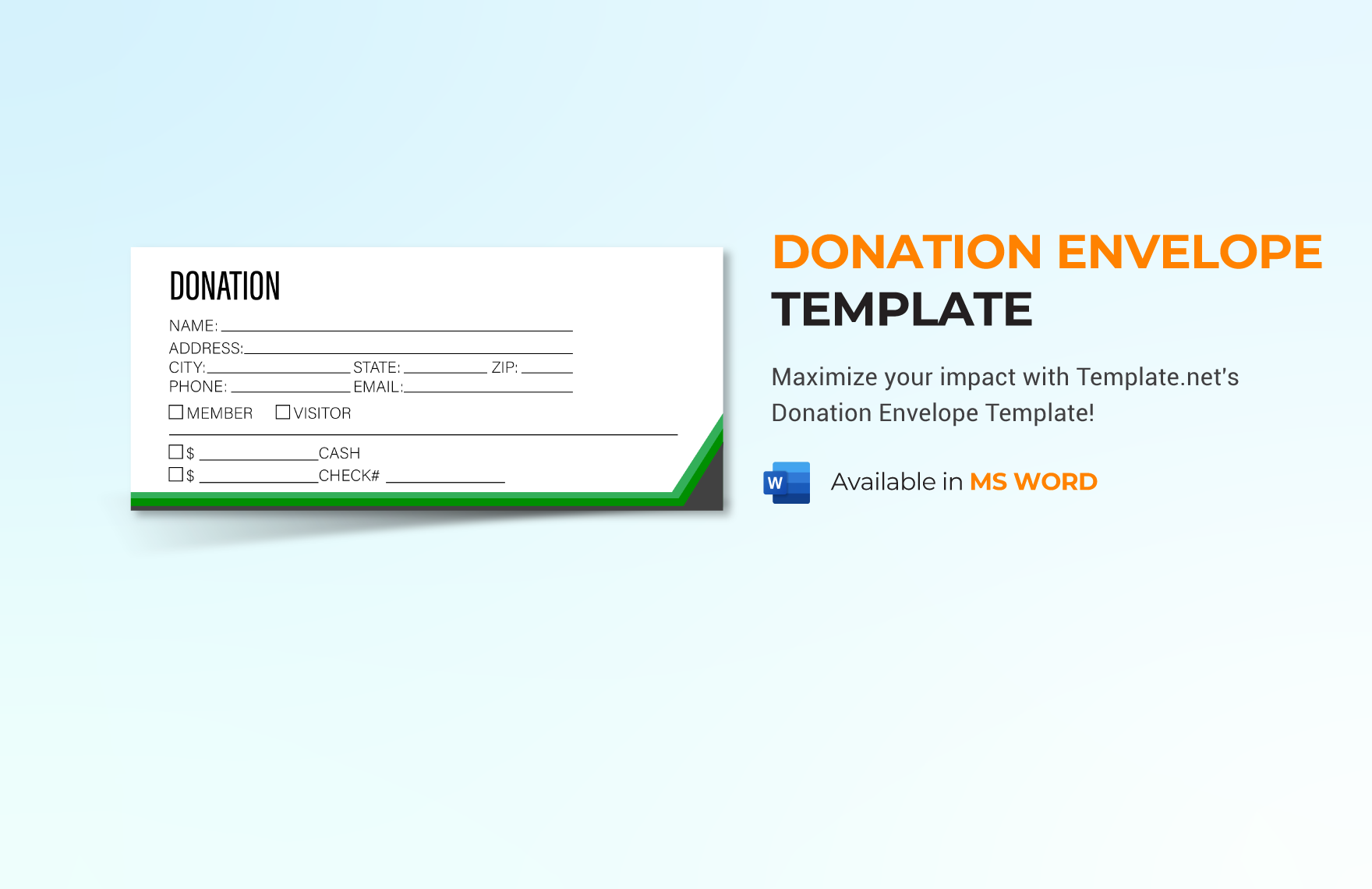 Donation Envelope Template
