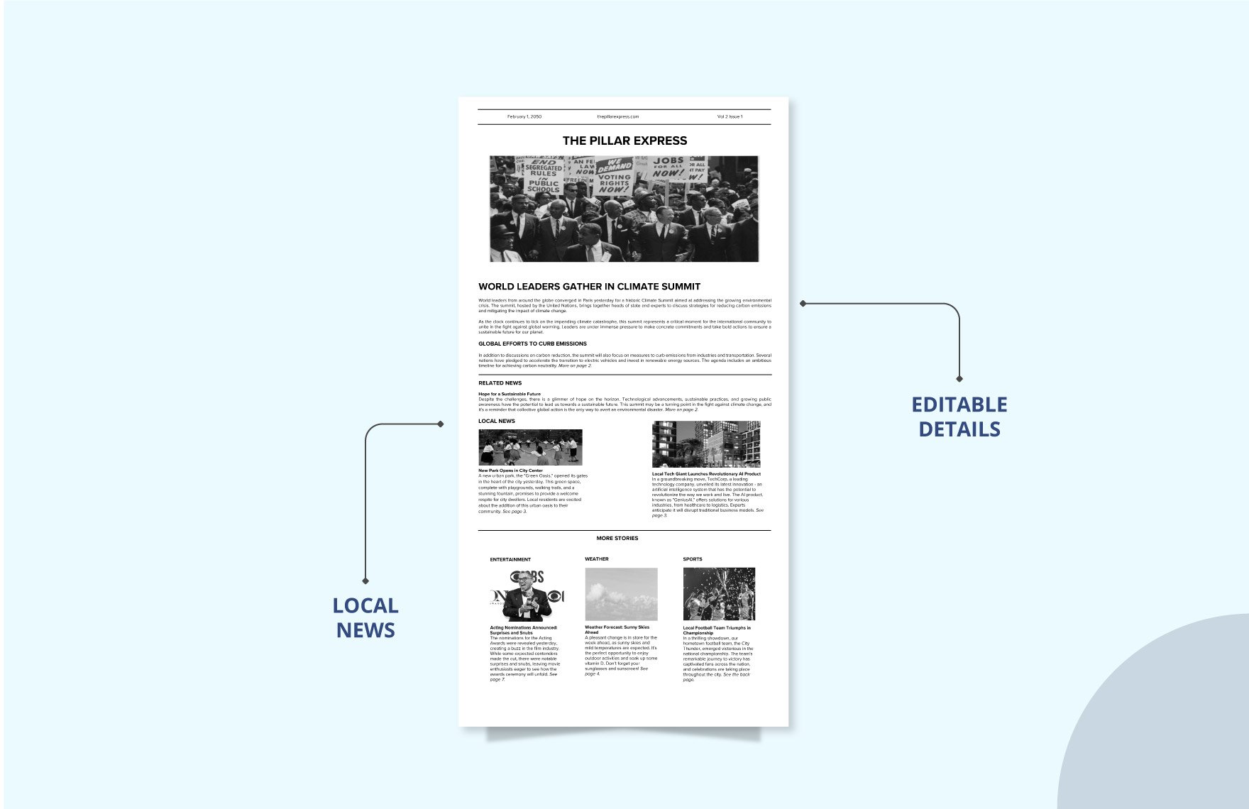Traditional Newspaper Template