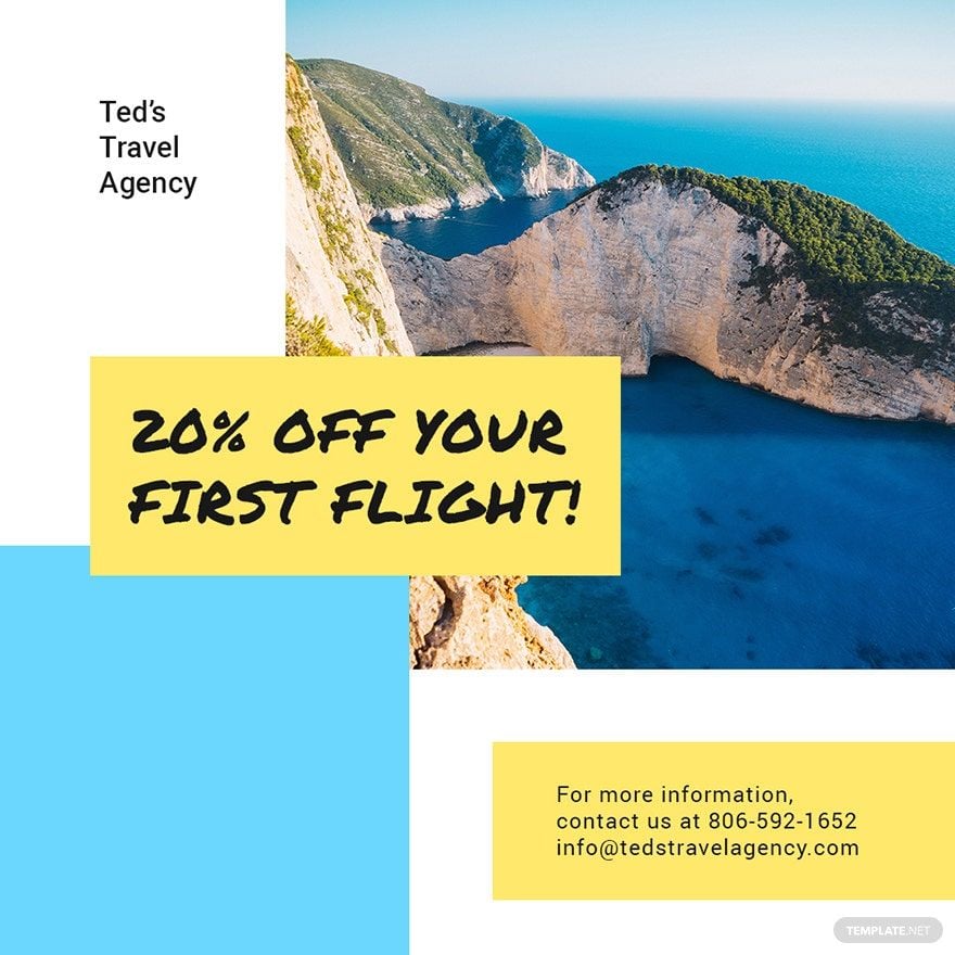 Creative Travel Agency Instagram Post Template