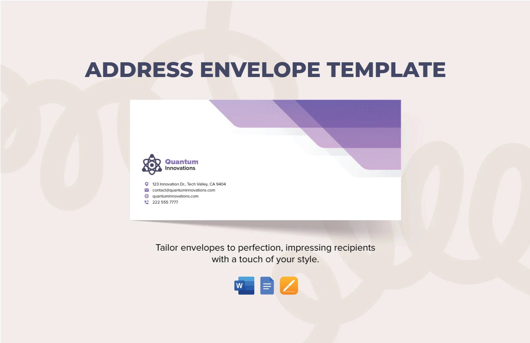 Free Address Envelope Template in Word, Google Docs, Apple Pages