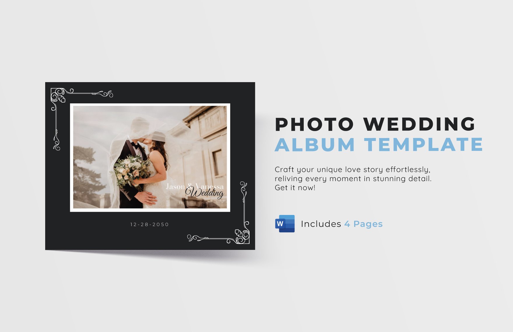 Photo Wedding Album Template in Word