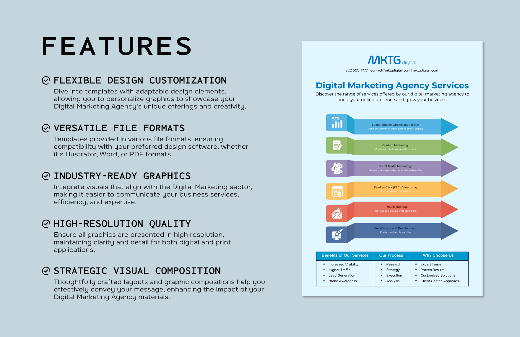Digital Marketing Agency Service Infographic Template