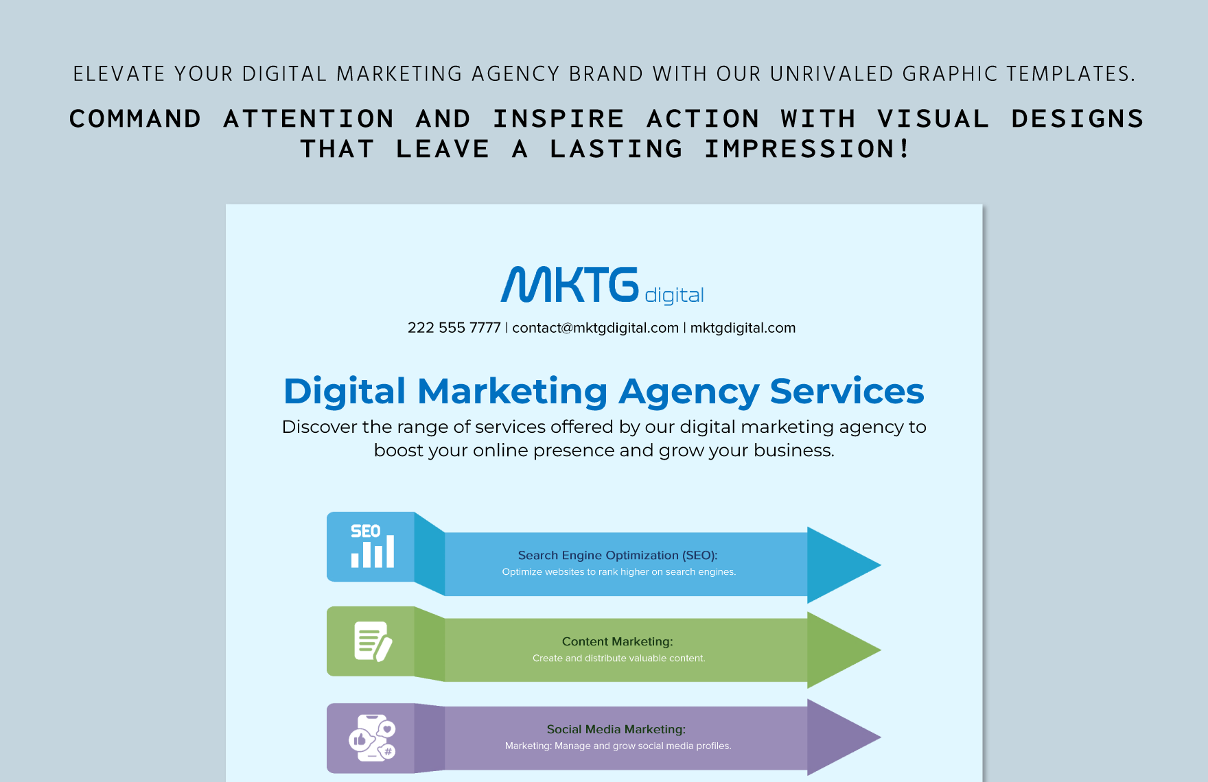Digital Marketing Agency Service Infographic Template