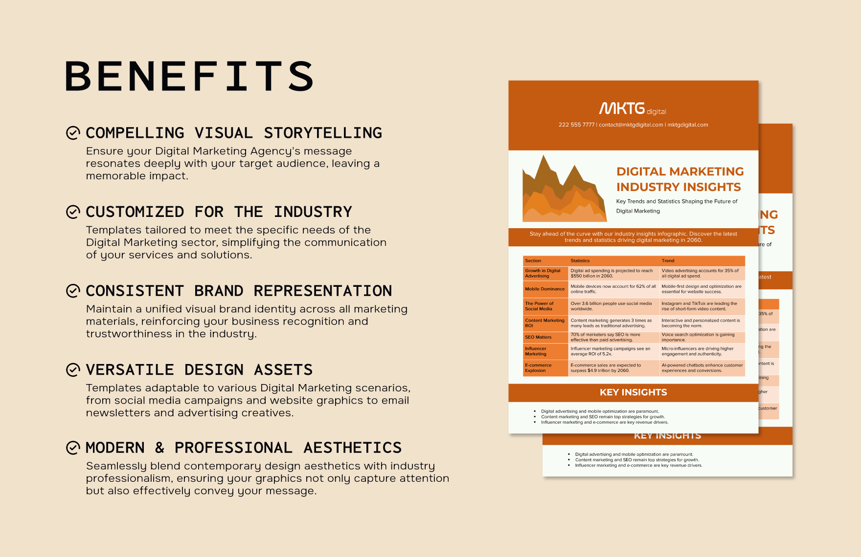 Digital Marketing Agency Industry Insights Infographic Template