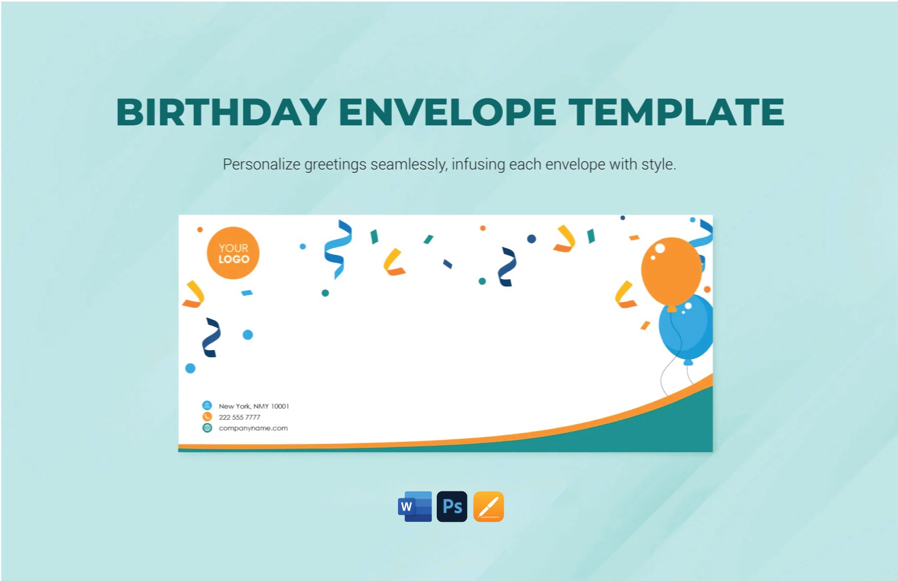 Free Birthday Envelope Template in Word, PSD, Apple Pages
