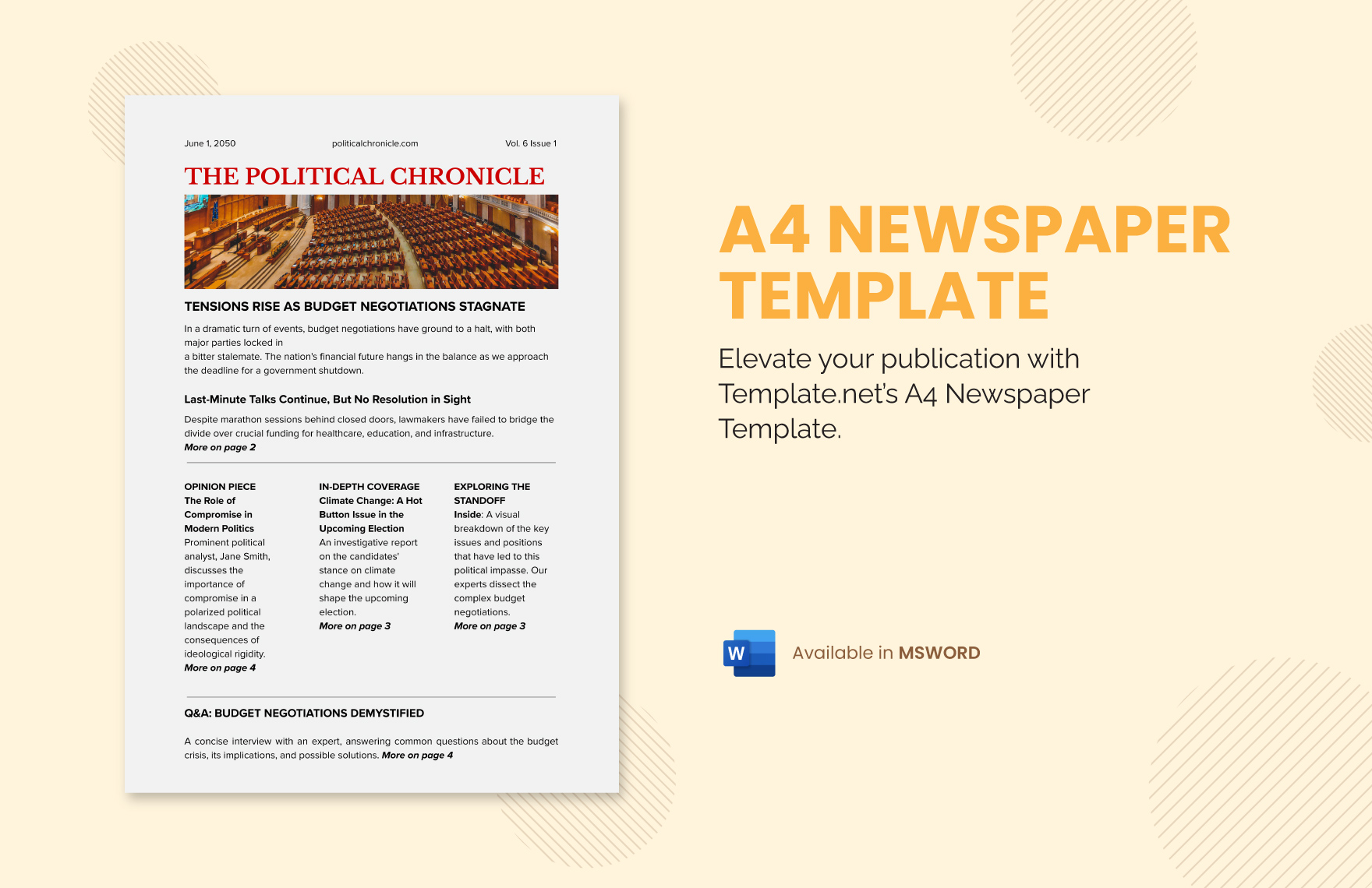 newspaper template illustrator free download