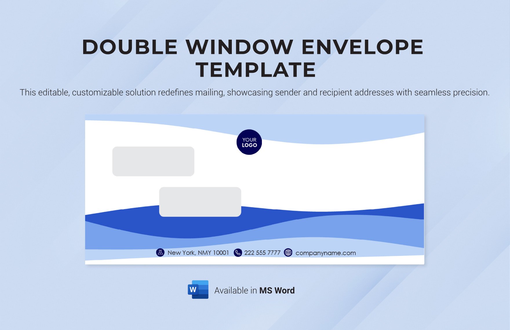 Double Window Envelope Template
