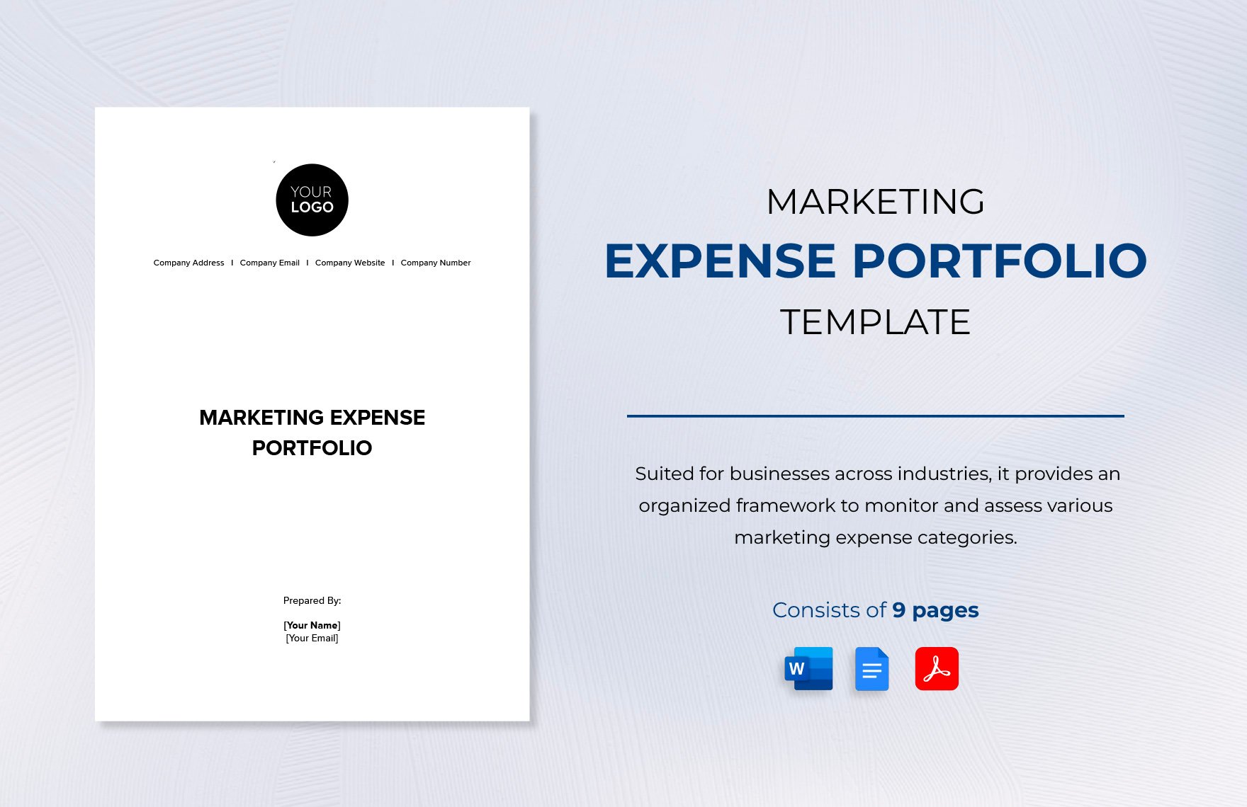 Marketing Expense Portfolio Template