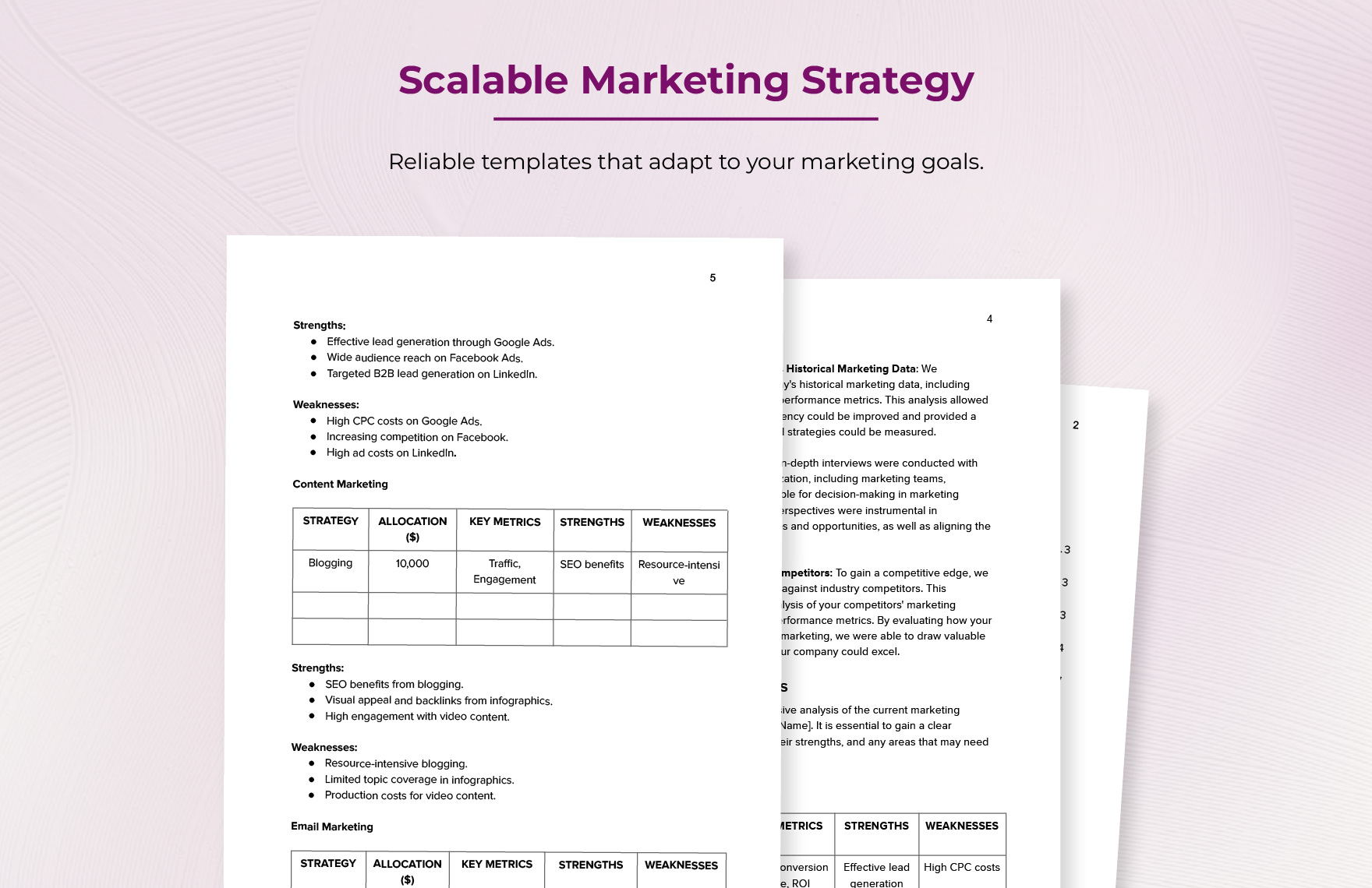 Marketing Detailed Research on Cost-Efficient Strategies Template
