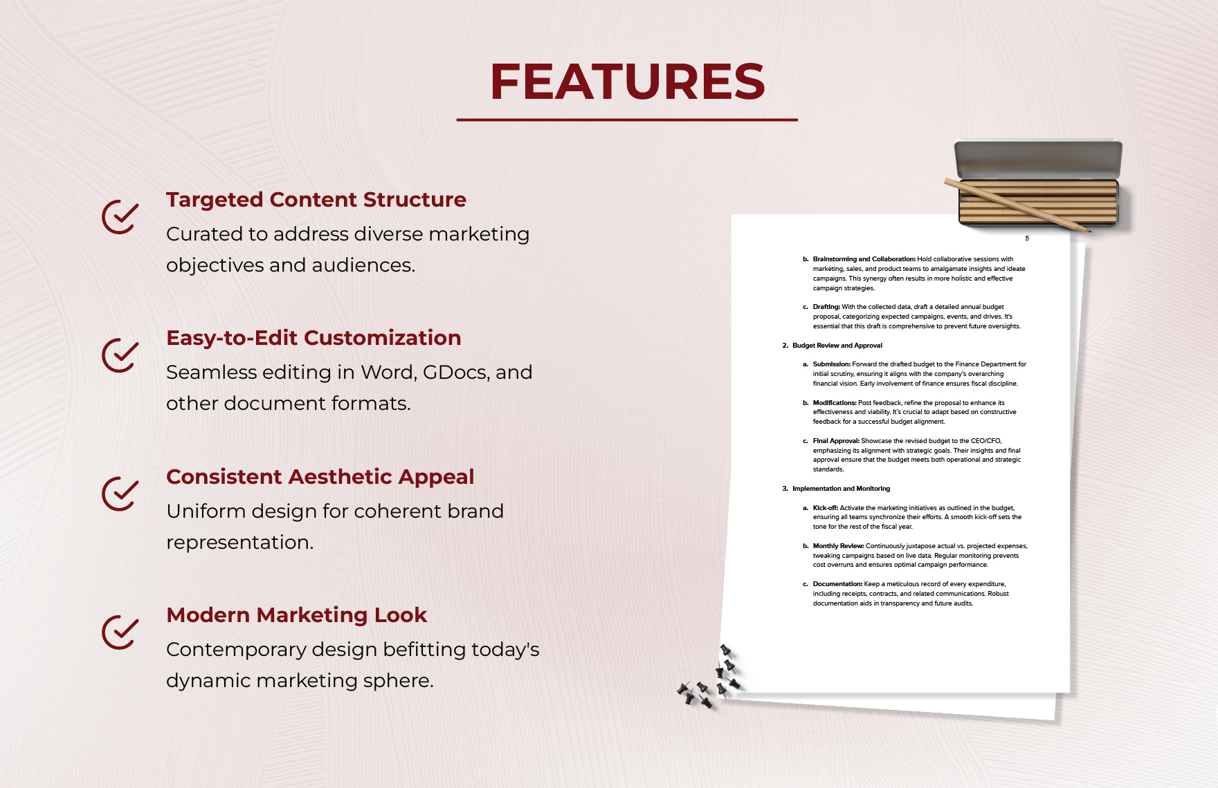 Marketing SOP for Expenditure Template