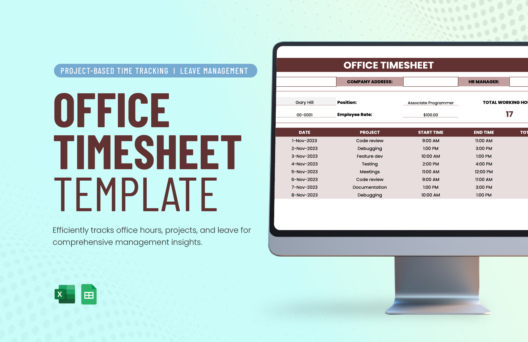 FREE Time Sheet Templates - Download in Word, Google Docs, Excel, PDF ...