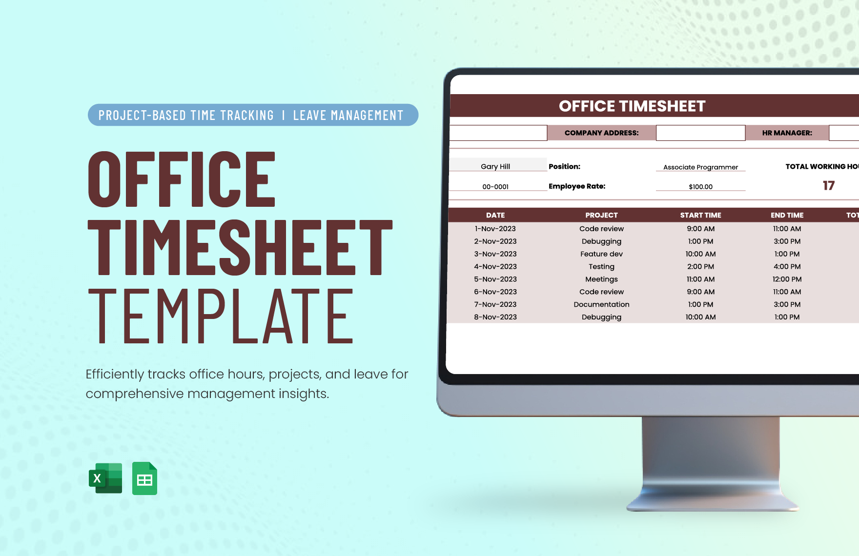 FREE Employee Timesheet Template Download in Word, Google Docs, Excel