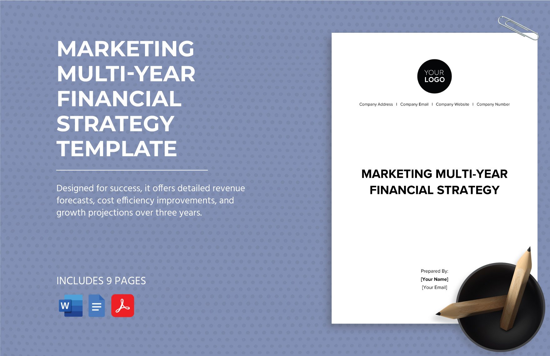 Marketing Multi-year Financial Strategy Template in Word, Google Docs, PDF