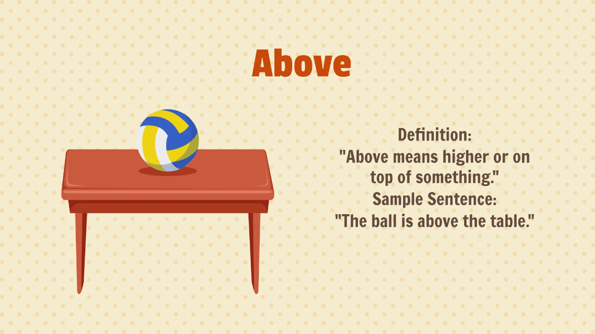 Free Understanding Positional Words Template to Edit Online