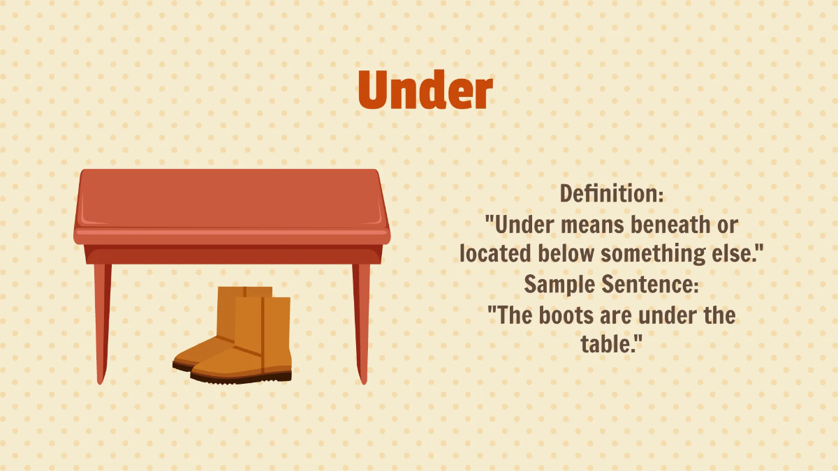 Free Understanding Positional Words Template to Edit Online