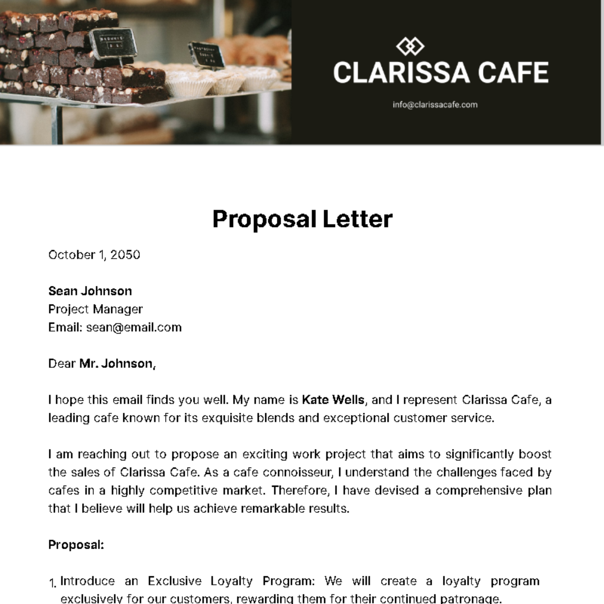Proposal Letter  Template