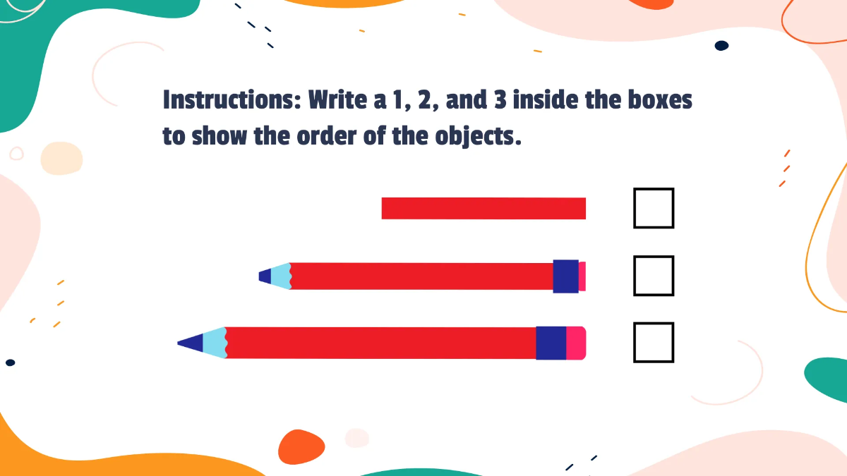 Free Ordering Objects By Size and Quantity Template to Edit Online