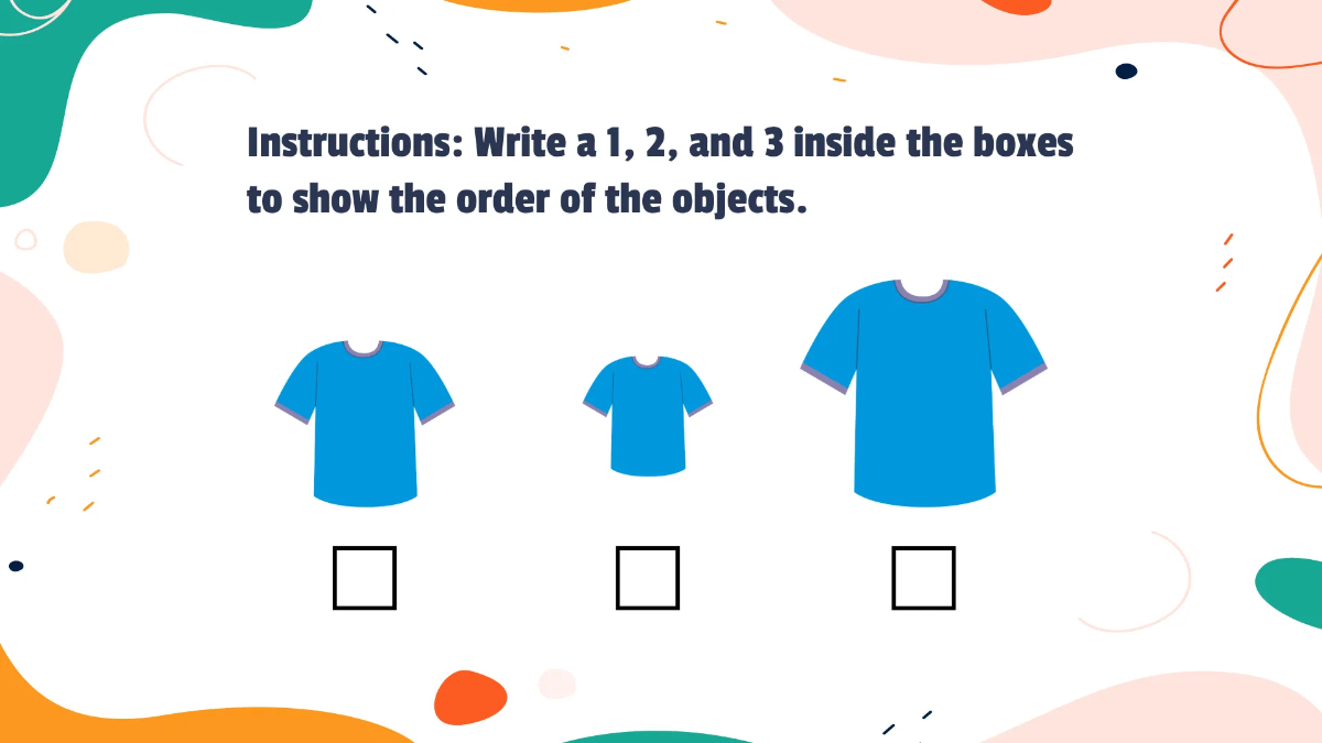 Free Ordering Objects By Size and Quantity Template to Edit Online