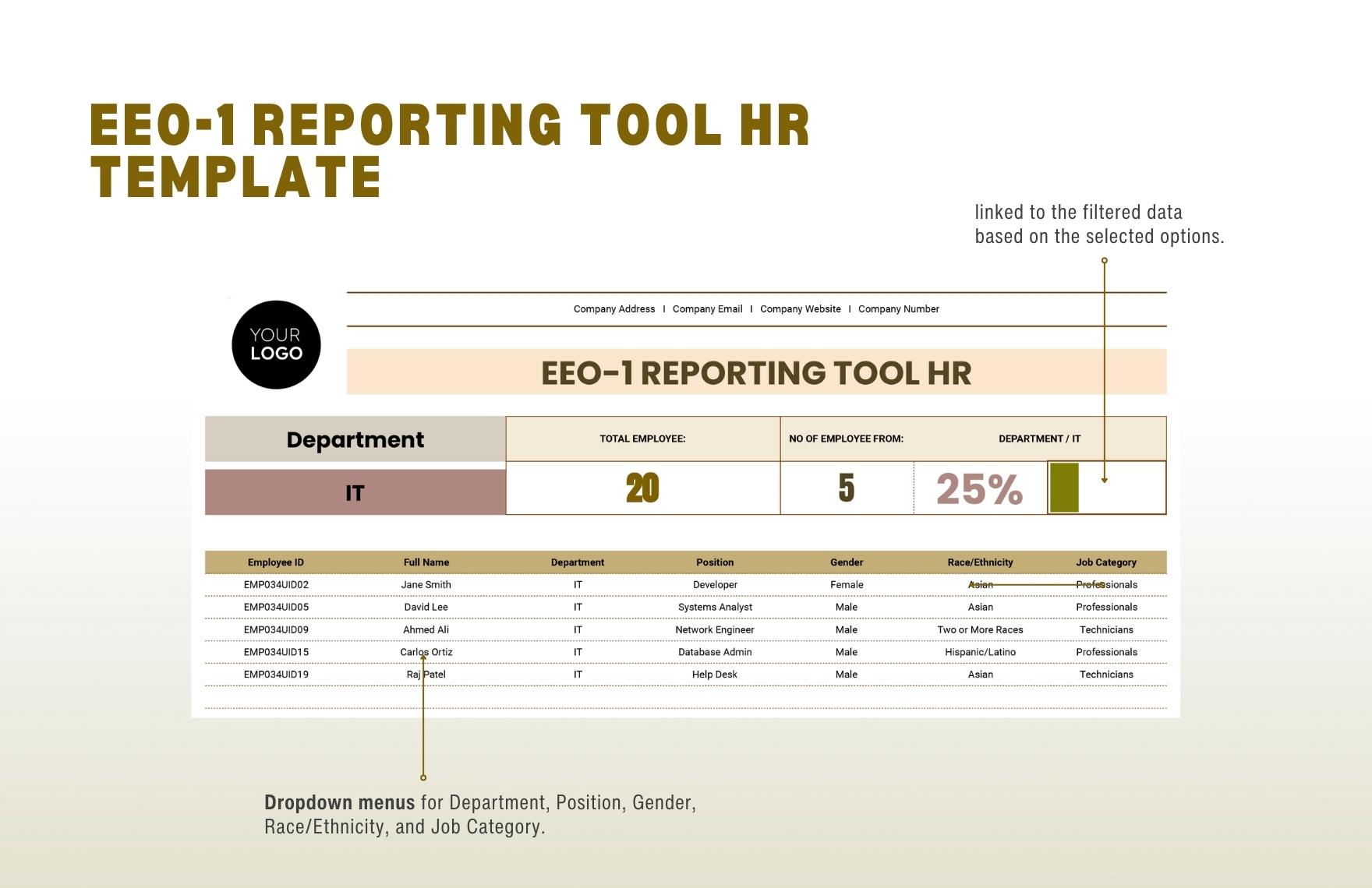 EEO Reporting Tool HR Template