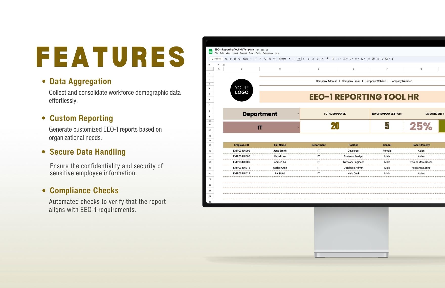 EEO Reporting Tool HR Template